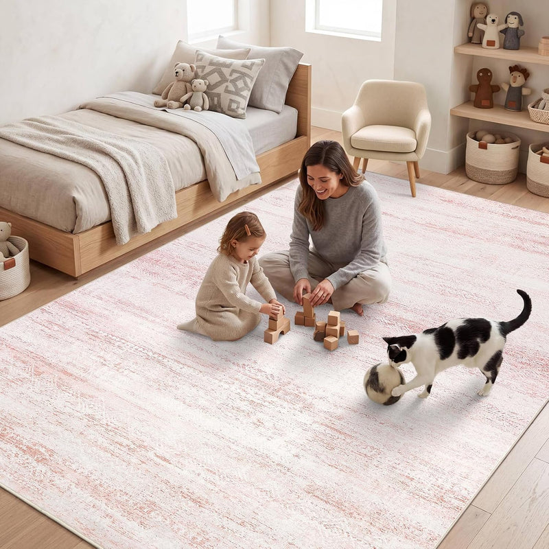 Abstract Area Rug Washable for Living Room 160