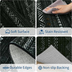 Abstract Area Rug Washable for Living Room 160