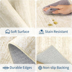 Abstract Area Rug Washable for Living Room 160