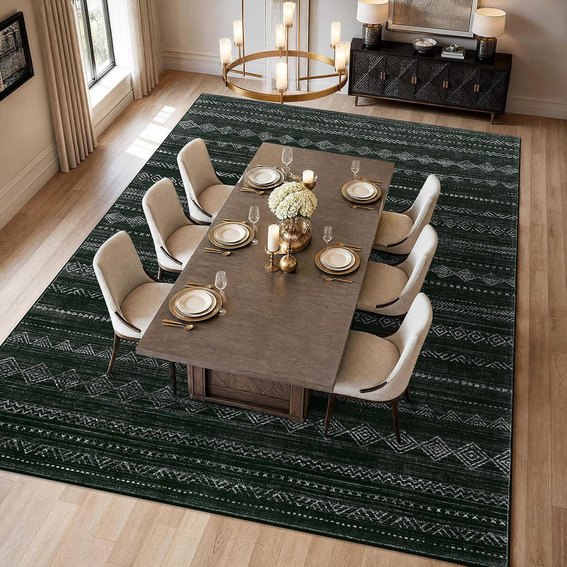 Abstract Area Rug Washable for Living Room 160