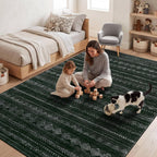 Abstract Area Rug Washable for Living Room 160