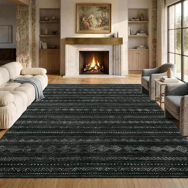 Abstract Area Rug Washable for Living Room 160