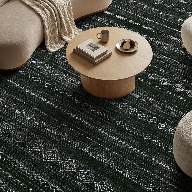Abstract Area Rug Washable for Living Room 160