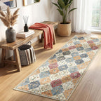 Boho Rugs Living Room Vintage Washable