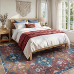 Boho Rugs Living Room Vintage Washable