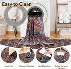 Boho Rugs Living Room Vintage Washable