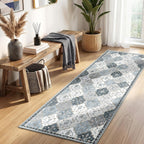 Boho Rugs Living Room Vintage Washable