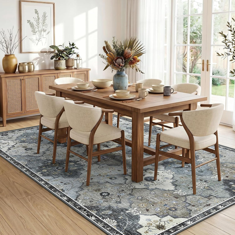 Boho Rugs Living Room Vintage Washable