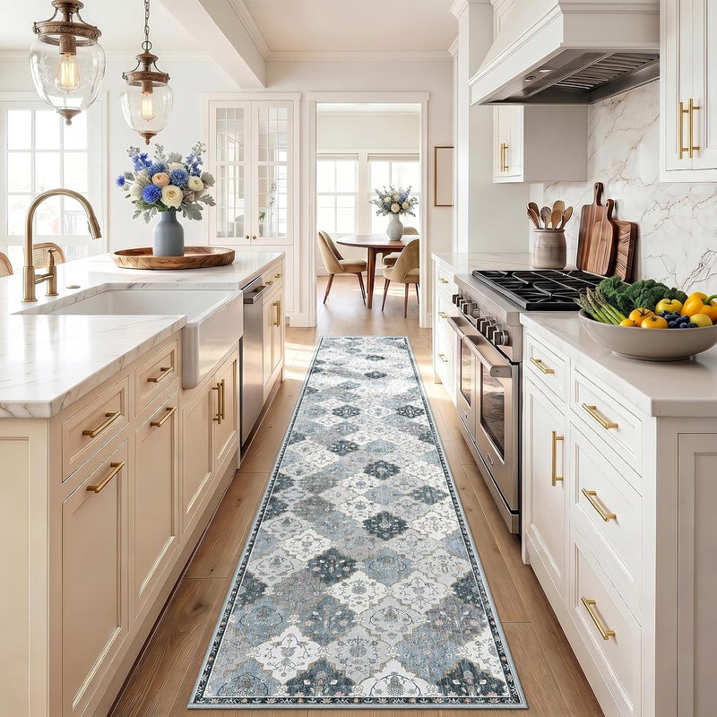 Boho Rugs Living Room Vintage Washable