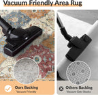 Boho Rugs Living Room Vintage Washable