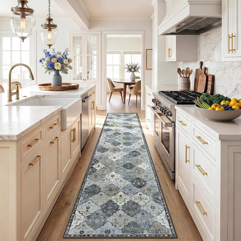 Boho Rugs Living Room Vintage Washable