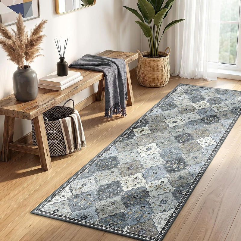 Boho Rugs Living Room Vintage Washable