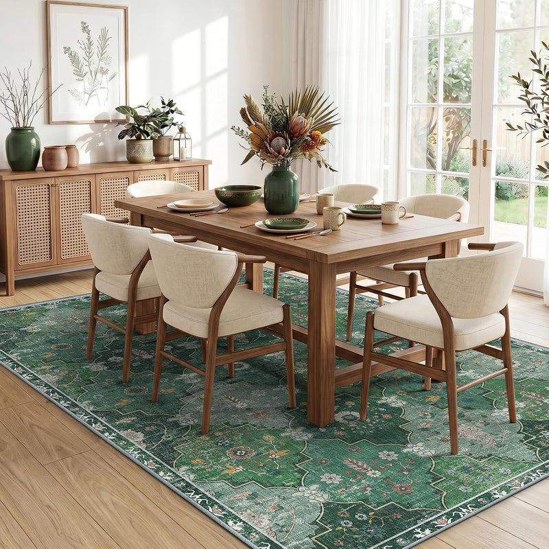 Boho Rugs Living Room Vintage Washable