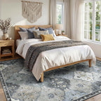 Boho Rugs Living Room Vintage Washable