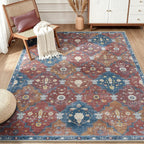 Boho Rugs Living Room Vintage Washable