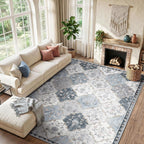 Boho Rugs Living Room Vintage Washable