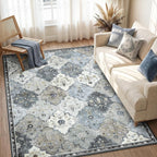 Boho Rugs Living Room Vintage Washable