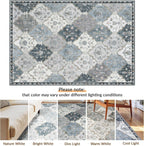 Boho Rugs Living Room Vintage Washable