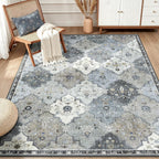 Boho Rugs Living Room Vintage Washable