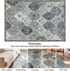 Boho Rugs Living Room Vintage Washable
