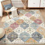 Boho Rugs Living Room Vintage Washable