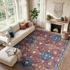 Boho Rugs Living Room Vintage Washable