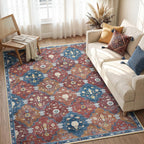 Boho Rugs Living Room Vintage Washable