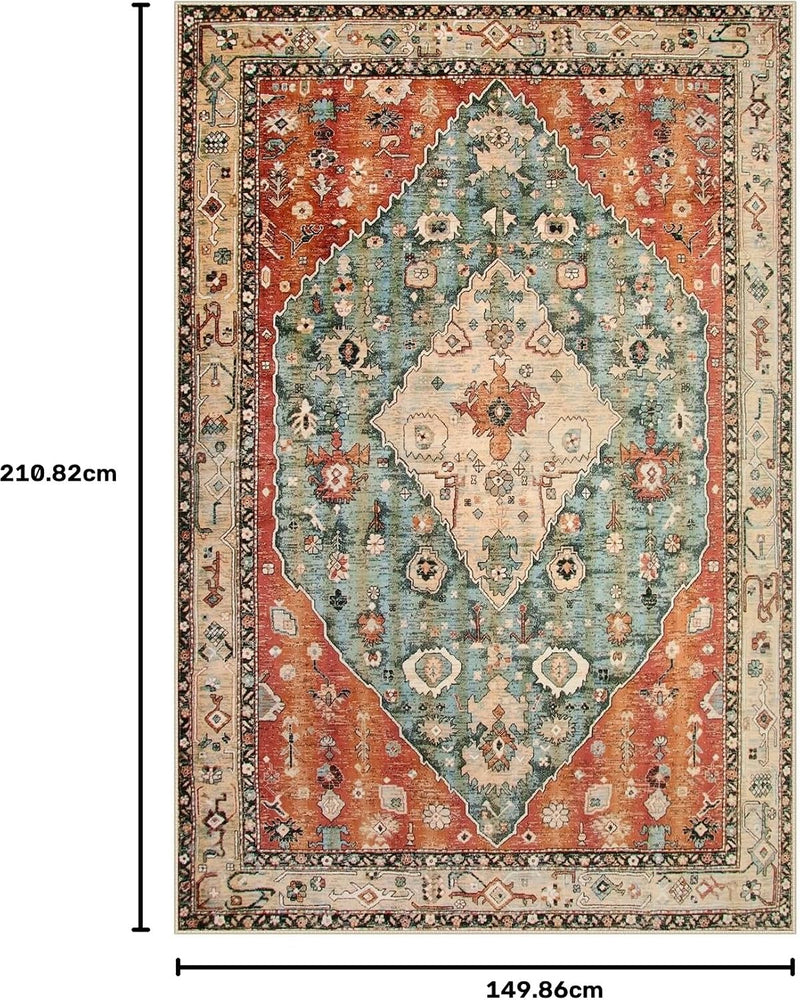 Boho Tribal Area Rug Large Washable Living
