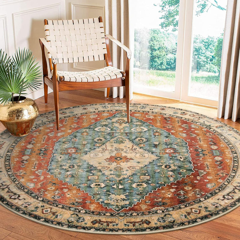 Boho Tribal Area Rug Large Washable Living