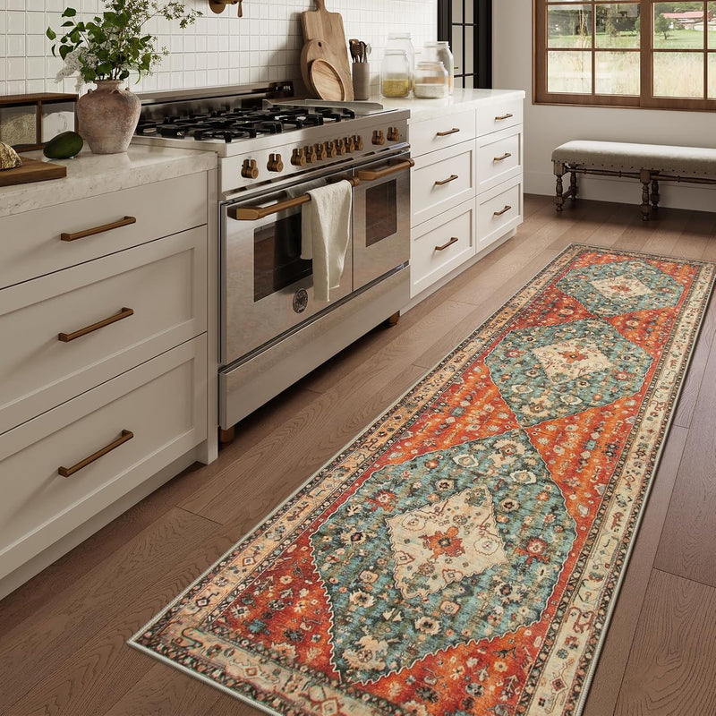 Boho Tribal Area Rug Large Washable Living