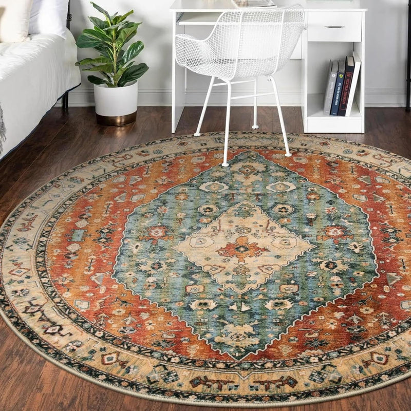 Boho Tribal Area Rug Large Washable Living