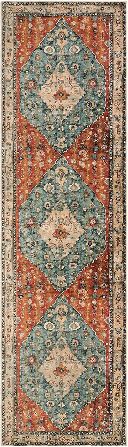 Boho Tribal Area Rug Large Washable Living
