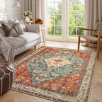 Boho Tribal Area Rug Large Washable Living