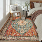 Boho Tribal Area Rug Large Washable Living