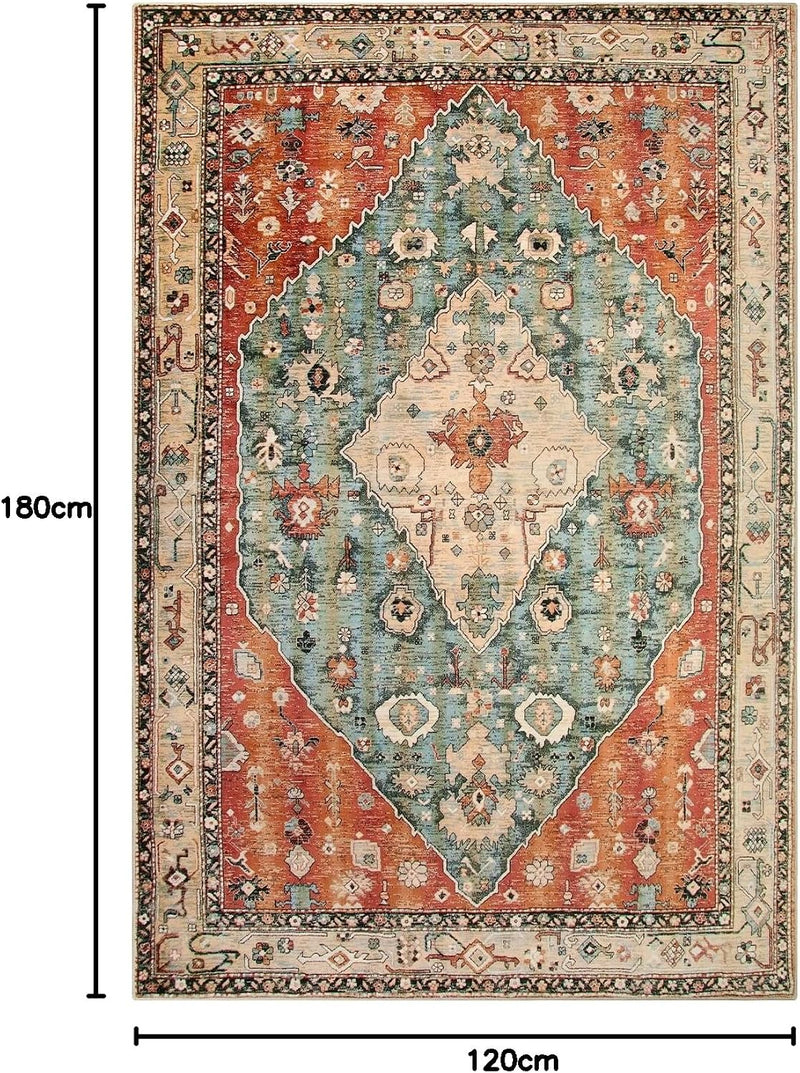 Boho Tribal Area Rug Large Washable Living