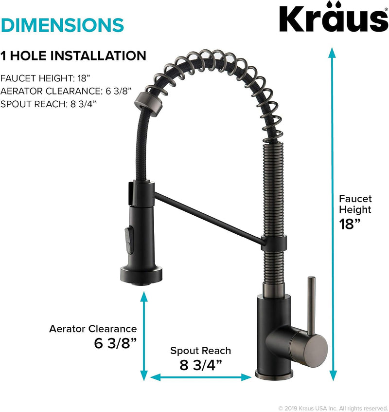 Bolden 18-Inch Commercial Kitchen Faucet with Dual Function