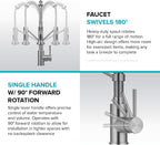 Bolden 18-Inch Commercial Kitchen Faucet with Dual Function