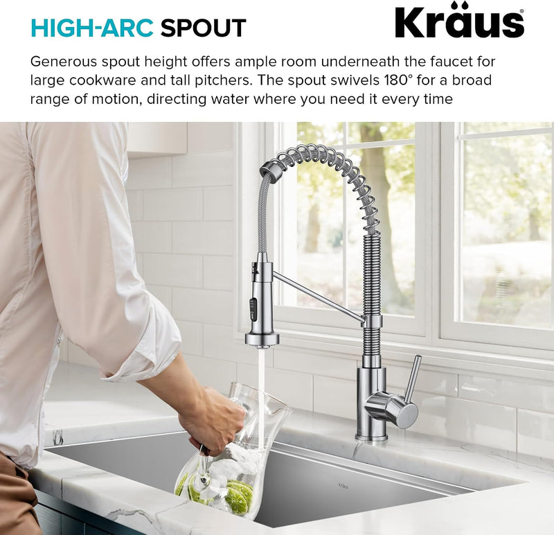 Bolden 18-Inch Commercial Kitchen Faucet with Dual Function