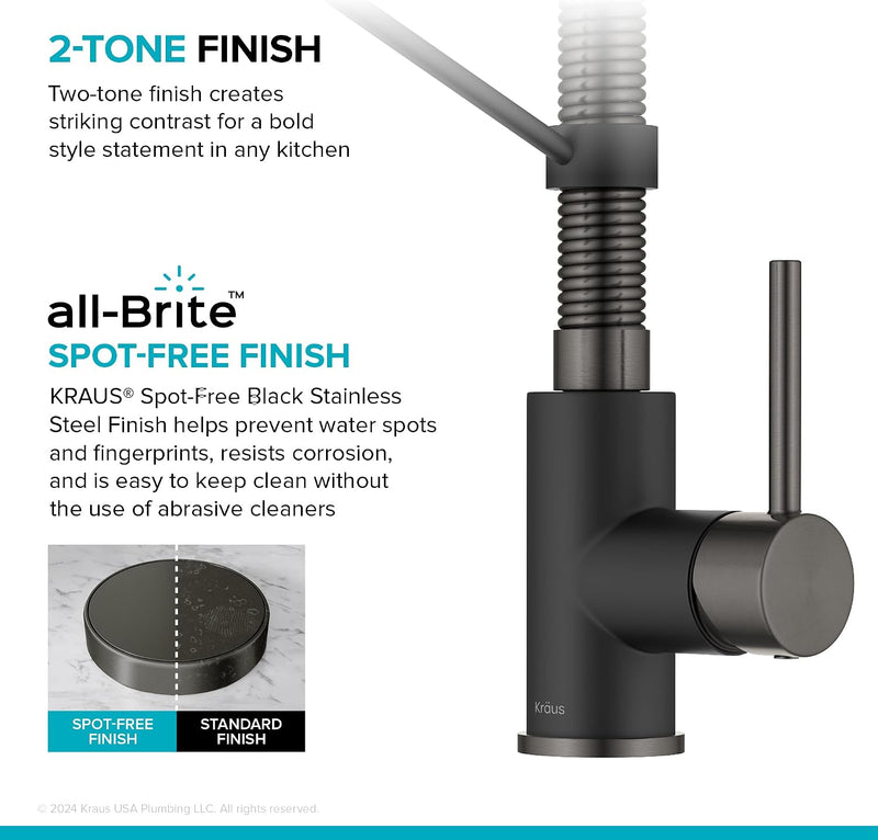 Bolden 18-Inch Commercial Kitchen Faucet with Dual Function