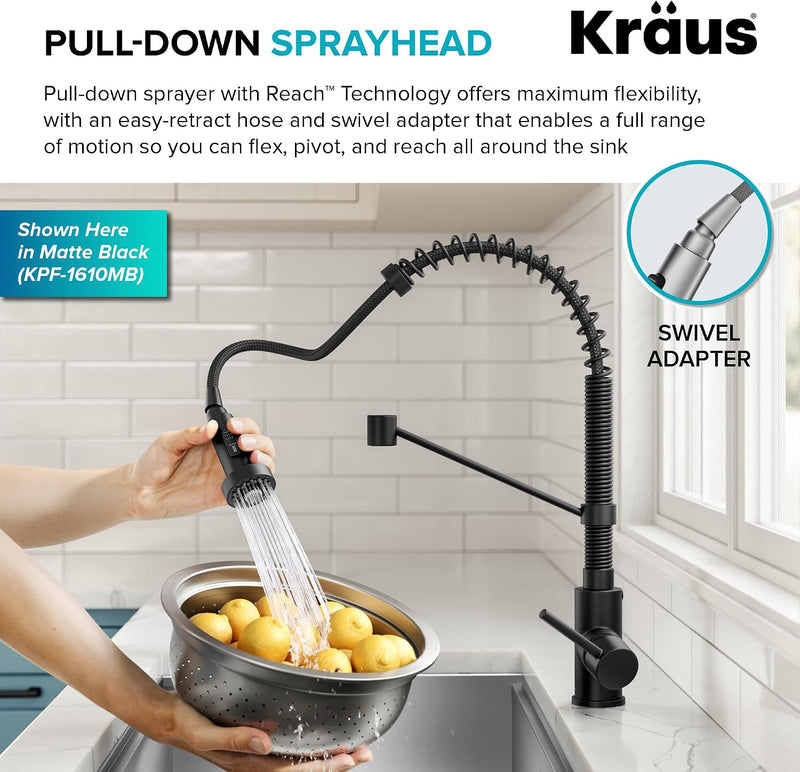 Bolden 18-Inch Commercial Kitchen Faucet with Dual Function