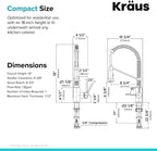 Bolden 18-Inch Commercial Kitchen Faucet with Dual Function