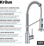 Bolden 18-Inch Commercial Kitchen Faucet with Dual Function