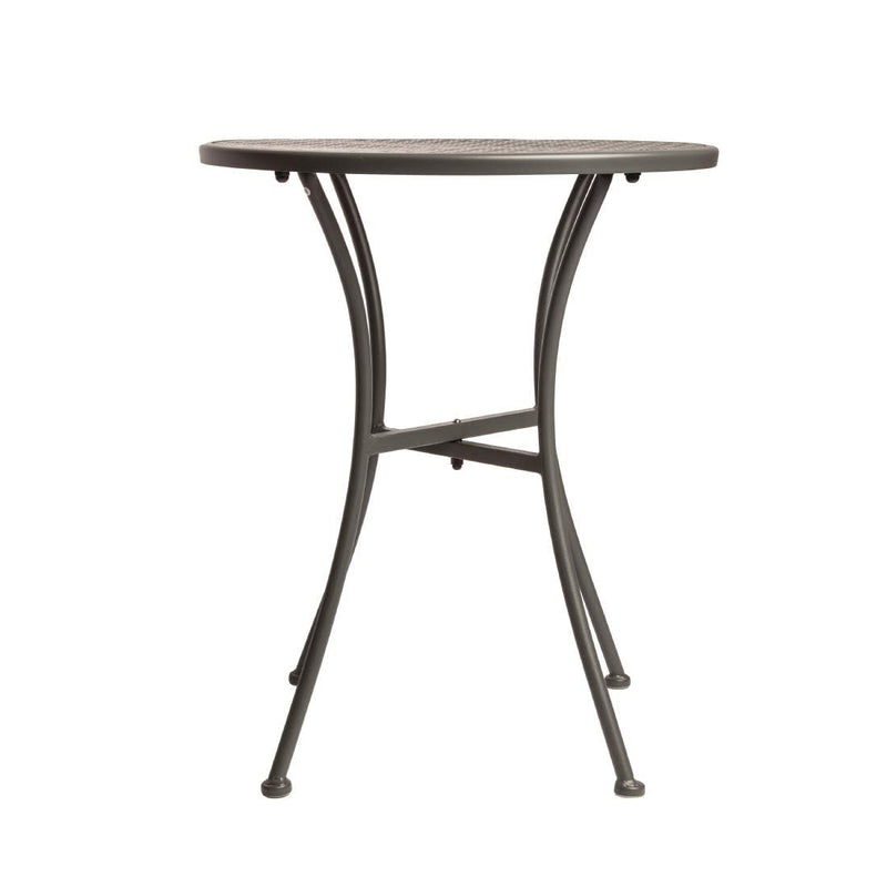 Bistro Table Steel Patterned Round Weather Resistant 600