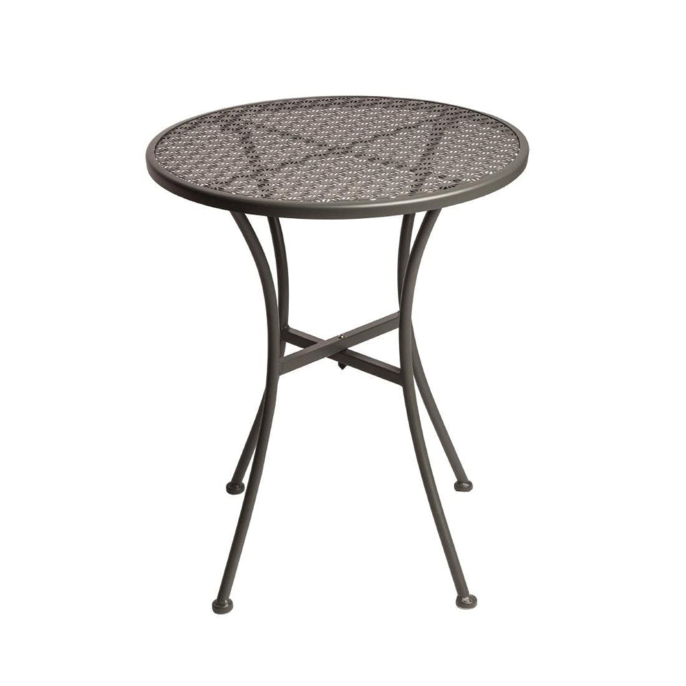 Bistro Table Steel Patterned Round Weather Resistant 600