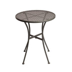 Bistro Table Steel Patterned Round Weather Resistant 600