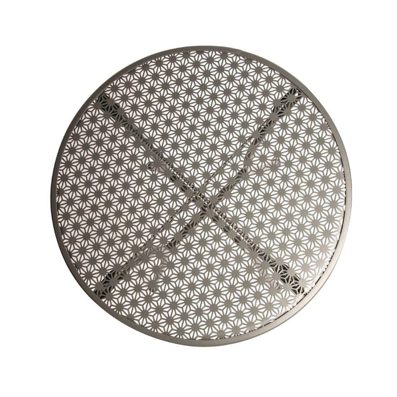 Bistro Table Steel Patterned Round Weather Resistant 600