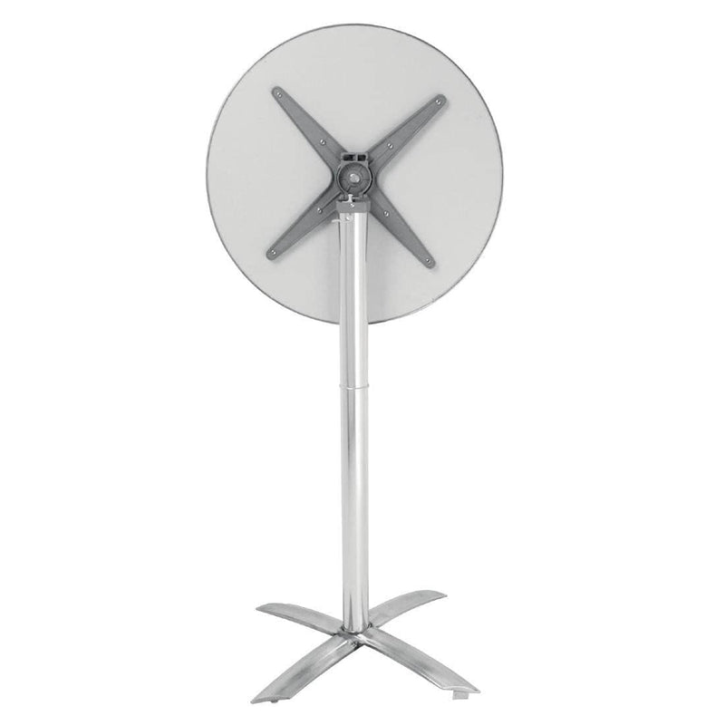 Flip Top Poseur Table Stainless Steel Classic Pattern
