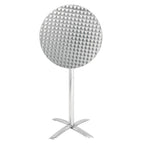 Flip Top Poseur Table Stainless Steel Classic Pattern