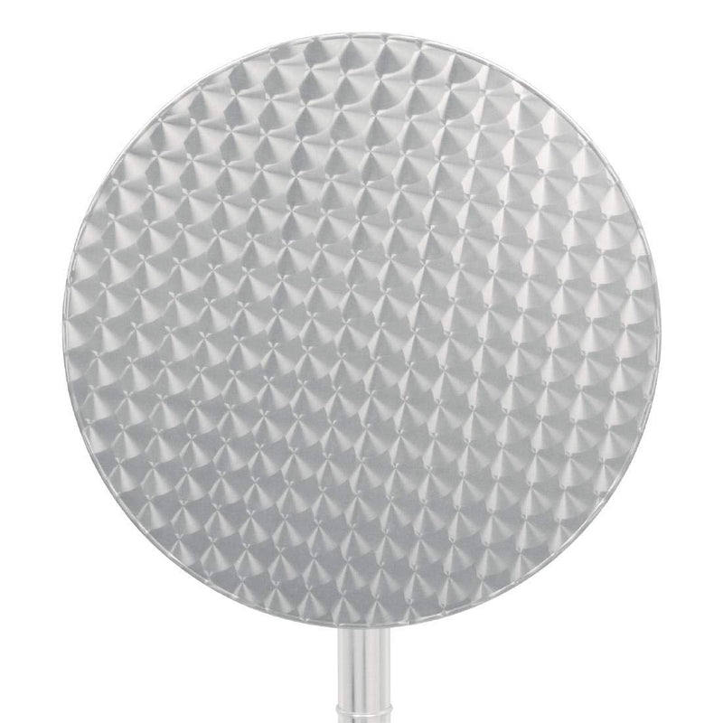 Flip Top Poseur Table Stainless Steel Classic Pattern
