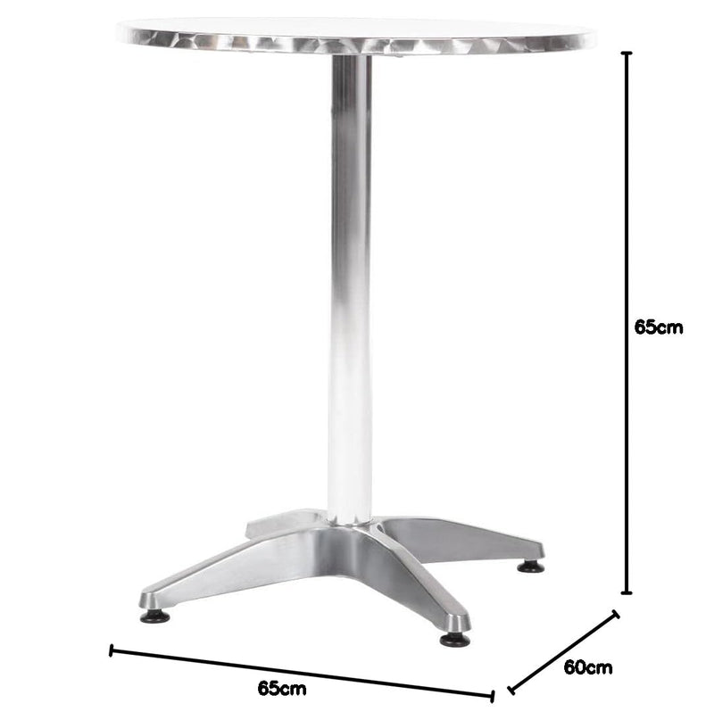 Round Bistro Table 720x600MM Restaurant Bar Cafe Commercial